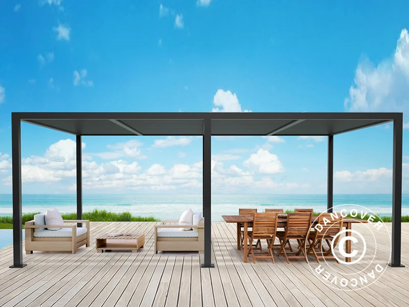Pergola Bioclimatique San Pablo, 3x5,8m, Noir 5 Pergola Bioclimatique San Pablo, 3x5,8m, Noir – Image 5