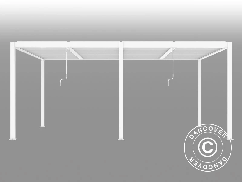 Pergola Bioclimatique San Pablo, 3x5,8m, Blanc 6 Pergola Bioclimatique San Pablo, 3x5,8m, Blanc – Image 6