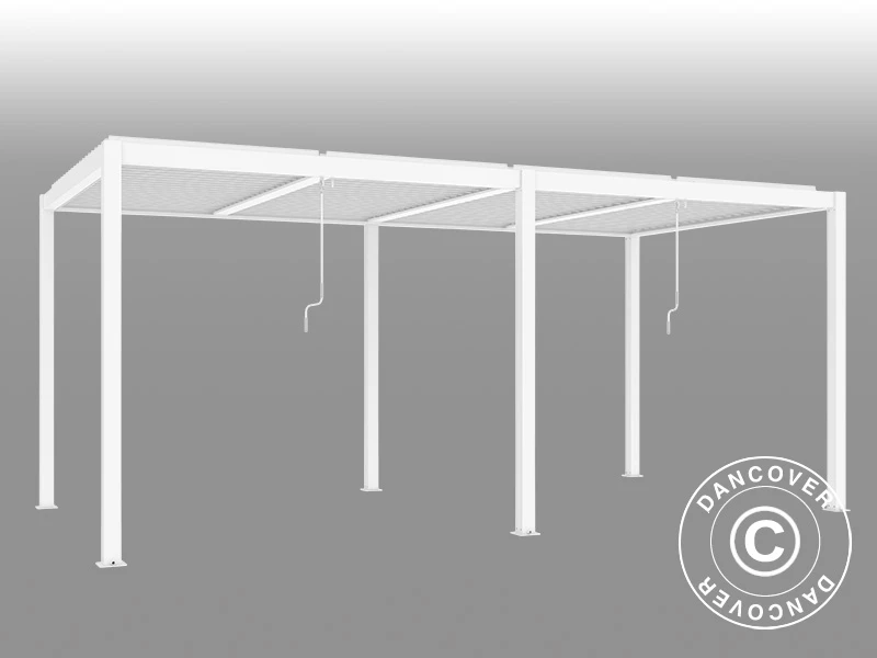Pergola Bioclimatique San Pablo, 3x5,8m, Blanc 8 Pergola Bioclimatique San Pablo, 3x5,8m, Blanc – Image 8