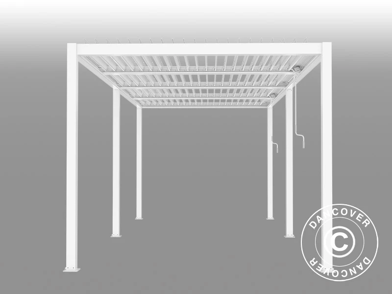 Pergola Bioclimatique San Pablo, 3x5,8m, Blanc 9 Pergola Bioclimatique San Pablo, 3x5,8m, Blanc – Image 9