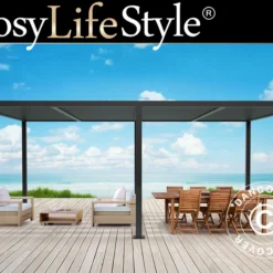 Pergola Bioclimatique San Pablo, 4x5,8m, Noir