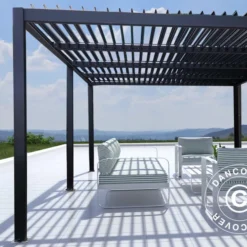 Pergola Bioclimatique San Pablo, 4x5,8m, Noir -Promos Jardin Natif Magasin pa153025 03