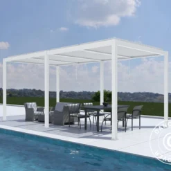 Pergola Bioclimatique San Pablo, 4x5,8m, Blanc -Promos Jardin Natif Magasin pa153026 003