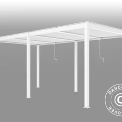 Pergola Bioclimatique San Pablo, 4x5,8m, Blanc -Promos Jardin Natif Magasin pa153026 02