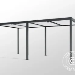 Pergola Bioclimatique San Pablo, 4x5,8m, Noir/Blanc -Promos Jardin Natif Magasin pa153027 03