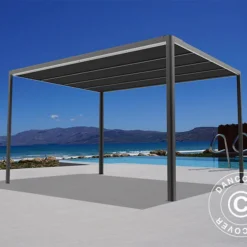 Pergola San Fernando, 3x3m, Noir/Gris Foncé -Promos Jardin Natif Magasin pa153100 01