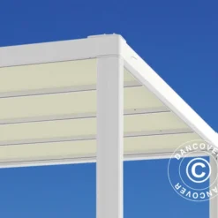 Pergola San Fernando, 3x3m, Blanc/Beige -Promos Jardin Natif Magasin pa153101 04