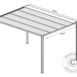 Pergola San Fernando, 4x4m, Noir/Gris Foncé -Promos Jardin Natif Magasin pa153120 999