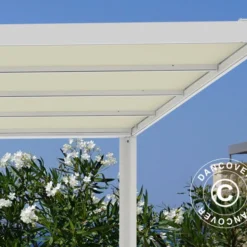 Pergola San Fernando, 4x4m, Blanc/Beige -Promos Jardin Natif Magasin pa153121 05