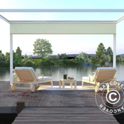 Pergola San Fernando, 4x3m, Blanc/Beige -Promos Jardin Natif Magasin pa153131 02