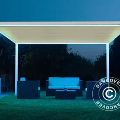 Pergola San Fernando, 4x3m, Blanc/Beige -Promos Jardin Natif Magasin pa153131 04