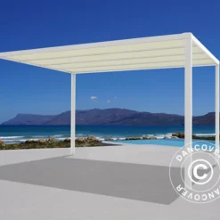 Pergola San Fernando, 4x3m, Blanc/Beige -Promos Jardin Natif Magasin pa153131 041