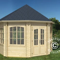 Tonnelle En Bois Lorraine, Octogonale 3,47x3,47x3,45m, 44mm, Naturel 7 Tonnelle En Bois Lorraine, Octogonale 3,47x3,47x3,45m, 44mm, Naturel -Promos Jardin Natif Magasin pa165020 01