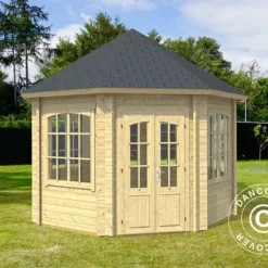 Tonnelle En Bois Lorraine, Octogonale 3,47x3,47x3,45m, 44mm, Naturel 8 Tonnelle En Bois Lorraine, Octogonale 3,47x3,47x3,45m, 44mm, Naturel -Promos Jardin Natif Magasin pa165020 03