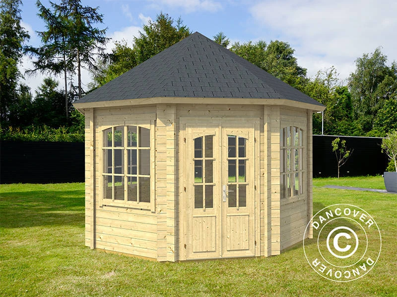 Tonnelle En Bois Lorraine, Octogonale 3,47x3,47x3,45m, 44mm, Naturel 4 Tonnelle En Bois Lorraine, Octogonale 3,47x3,47x3,45m, 44mm, Naturel – Image 4
