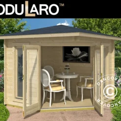 Tonnelle En Bois Brittany, 2,4x2,4x2,41m, 40mm, Naturel