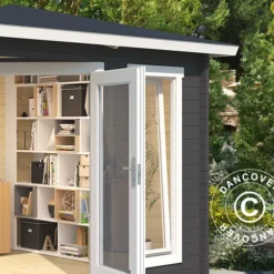 Tonnelle En Bois Brittany, 2,4x2,4x2,41m, 40mm, Gris Foncé -Promos Jardin Natif Magasin pa165031 03