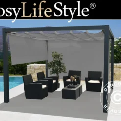 Pergola 3,19x3,19m, Anthracite/Anthracite