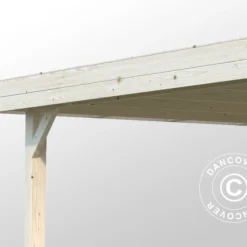 Tonnelle En Bois, 3,49x3,49x2,54m, 12,2m², Naturel -Promos Jardin Natif Magasin pa192000 02