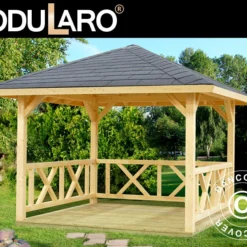 Tonnelle En Bois, 3x3x3,23m, 9m², Naturel