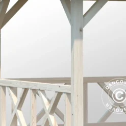 Tonnelle En Bois Avec Plancher En Bois, 3x3x3, 23m, 9m², Naturel -Promos Jardin Natif Magasin pa192015 012