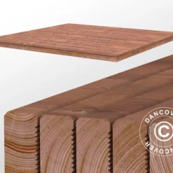 Tonnelle En Bois Avec Plancher En Bois, 3x3x3, 23m, 9m², Naturel -Promos Jardin Natif Magasin pa192015 02