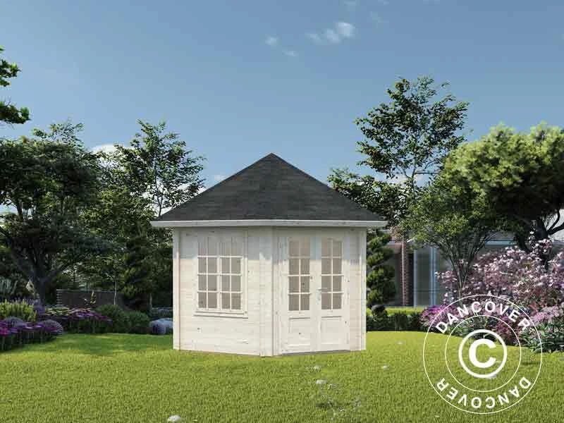 Tonnelle En Bois Avec Plancher, 3,03x3,03x3,36m, 7,6m², Naturel 2 Tonnelle En Bois Avec Plancher, 3,03x3,03x3,36m, 7,6m², Naturel – Image 2