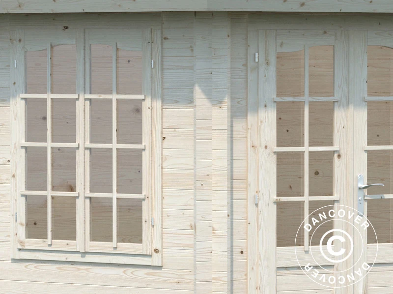 Tonnelle En Bois Avec Plancher, 3,03x3,03x3,36m, 7,6m², Naturel 4 Tonnelle En Bois Avec Plancher, 3,03x3,03x3,36m, 7,6m², Naturel – Image 4