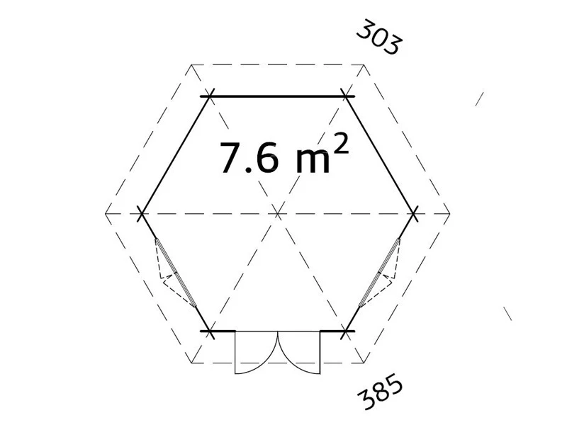 Tonnelle En Bois Avec Plancher, 3,03x3,03x3,36m, 7,6m², Naturel 6 Tonnelle En Bois Avec Plancher, 3,03x3,03x3,36m, 7,6m², Naturel – Image 6