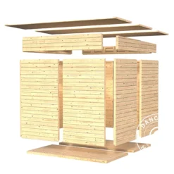 Tonnelle En Bois, Bertilo Garten Lounge 1, 2,26x2,34x2,32m -Promos Jardin Natif Magasin pa201000 14