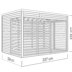 Tonnelle En Bois, Bertilo Garten Lounge 2, 3,37x2,34x2,32m -Promos Jardin Natif Magasin pa201010 12