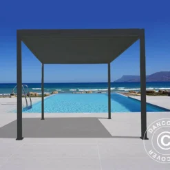 Pergola Bioclimatique San Marino 3x4m, Anthracite -Promos Jardin Natif Magasin pa57505 01
