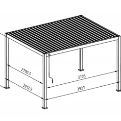 Pergola Bioclimatique San Marino 3x4m, Anthracite -Promos Jardin Natif Magasin pa57505 09