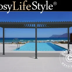Pergola Bioclimatique San Marino 3x6m, Anthracite