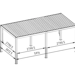 Pergola Bioclimatique San Marino 3x6m, Anthracite -Promos Jardin Natif Magasin pa57525 09