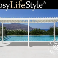 Pergola Bioclimatique San Marino 3x6m, Blanc