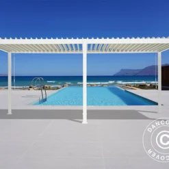 Pergola Bioclimatique San Marino 3x6m, Blanc -Promos Jardin Natif Magasin pa57535 001