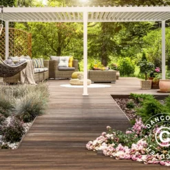 Pergola Bioclimatique San Marino 3x6m, Blanc -Promos Jardin Natif Magasin pa57535 01