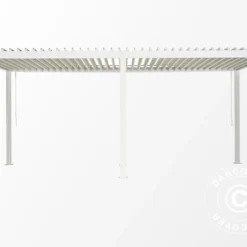 Pergola Bioclimatique San Marino 3x6m, Blanc -Promos Jardin Natif Magasin pa57535 06