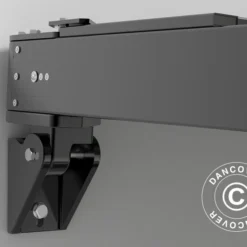 Tonnelle Adossée/Pergola Murale Santa Ynez, 4x3m, Noir/Gris Foncé -Promos Jardin Natif Magasin pr153010 04