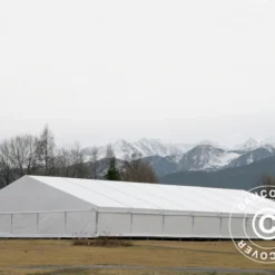 Hangar De Stockage Industriel Alu 12x12x5,42m Avec Porte Coulissante, PVC, Blanc 21 Hangar De Stockage Industriel Alu 12x12x5,42m Avec Porte Coulissante, PVC, Blanc -Promos Jardin Natif Magasin st132010 04