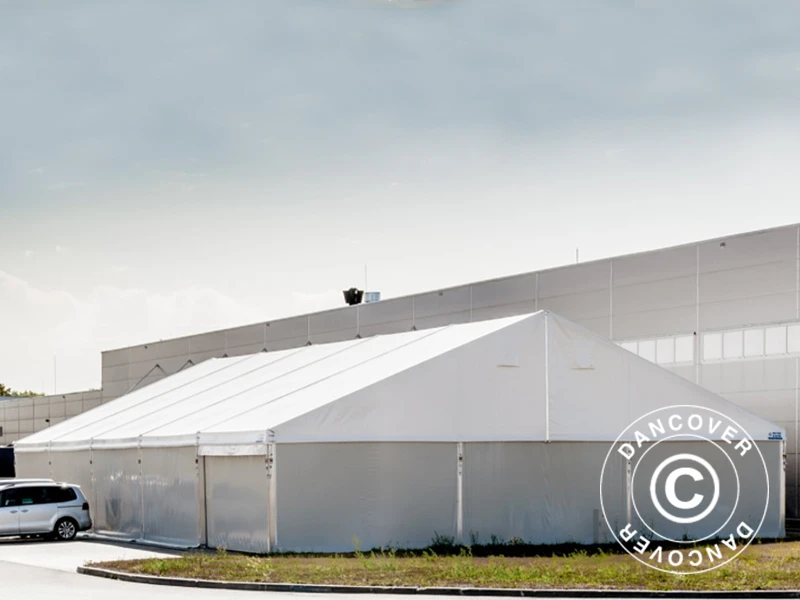 Hangar De Stockage Industriel Alu 15x15x6,03m Avec Porte Coulissante, PVC, Blanc 5 Hangar De Stockage Industriel Alu 15x15x6,03m Avec Porte Coulissante, PVC, Blanc – Image 5