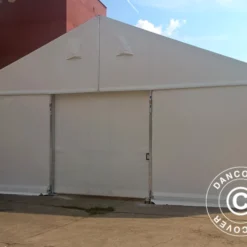 Hangar De Stockage Industriel Alu 15x30x6,53m Avec Porte Coulissante, PVC, Blanc -Promos Jardin Natif Magasin st132040 03