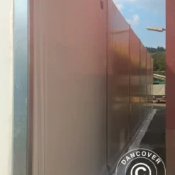 Hangar De Stockage Industriel Alu 20x30x8,04m Avec Porte Coulissante, PVC, Blanc -Promos Jardin Natif Magasin st132050 091