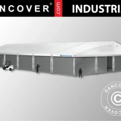 Hangar De Stockage Industriel Alu 20x30x8,04m Avec Porte Coulissante, PVC/métal, Blanc