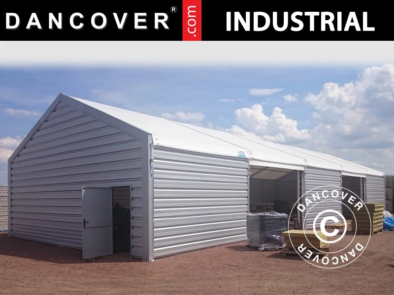Hangar De Stockage Industriel Alu 20x30x8,04m Avec Porte Coulissante, PVC/métal, Blanc 2 Hangar De Stockage Industriel Alu 20x30x8,04m Avec Porte Coulissante, PVC/métal, Blanc – Image 2