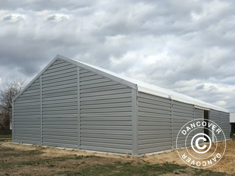Hangar De Stockage Industriel Alu 20x30x8,04m Avec Porte Coulissante, PVC/métal, Blanc 3 Hangar De Stockage Industriel Alu 20x30x8,04m Avec Porte Coulissante, PVC/métal, Blanc – Image 3