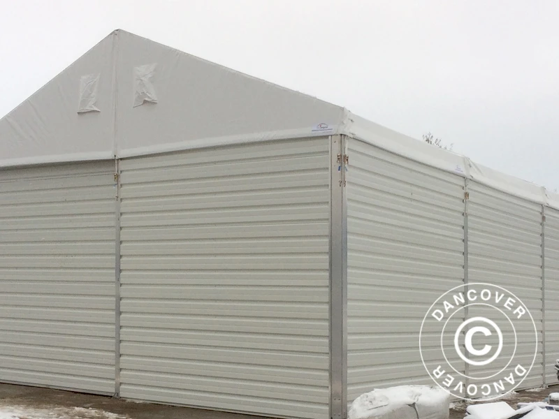 Hangar De Stockage Industriel Alu 20x30x8,04m Avec Porte Coulissante, PVC/métal, Blanc 6 Hangar De Stockage Industriel Alu 20x30x8,04m Avec Porte Coulissante, PVC/métal, Blanc – Image 6