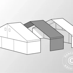Rallonge Pour Hangar De Stockage Industriel Alu, PVC 15x30x6,53, 5m, Blanc