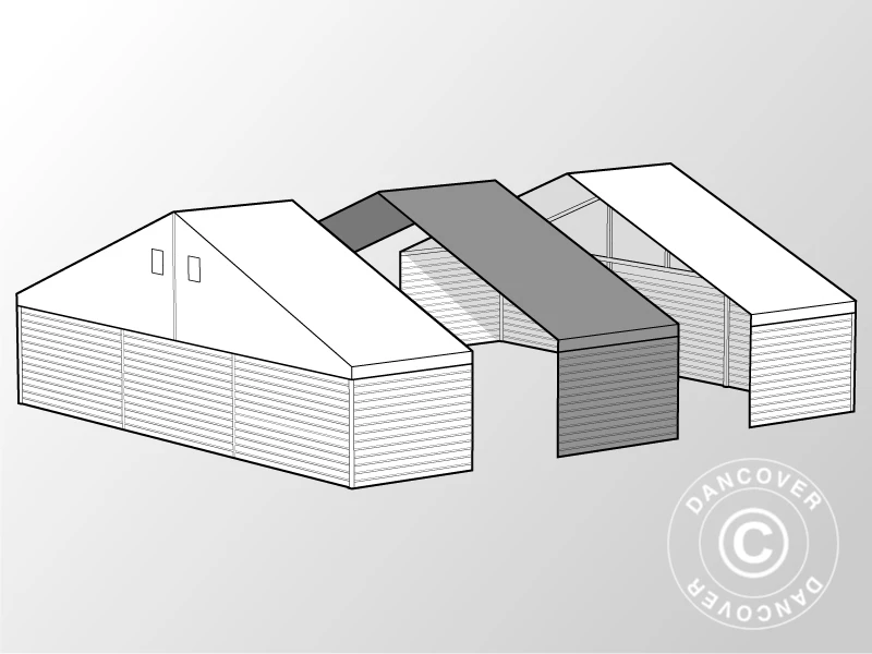 Rallonge Pour Hangar De Stockage Industriel Alu, PVC/Metal 15x30x6,53, 5m, Blanc 1 Rallonge Pour Hangar De Stockage Industriel Alu, PVC/Metal 15x30x6,53, 5m, Blanc